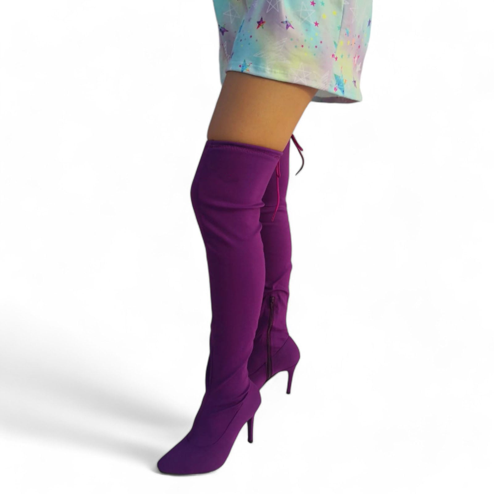 BOTINES MUJER QUERO SHOES MORADO STRETCH AGUJA 71299P-75 - 1