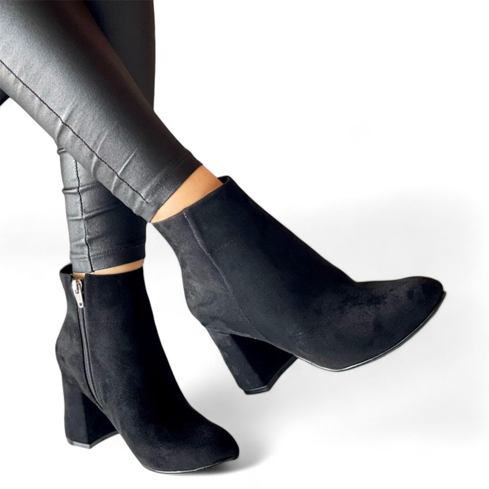 BOTINES MUJER QUERO SHOES NEGRO CASUAL TACO 5 2086L-60 - 1