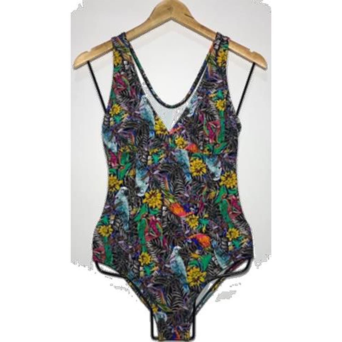 ROPA DE BAÑO PUSH UP LICRA MUJER VERDE JASMIN ESTAMPADO GL-30 - 1