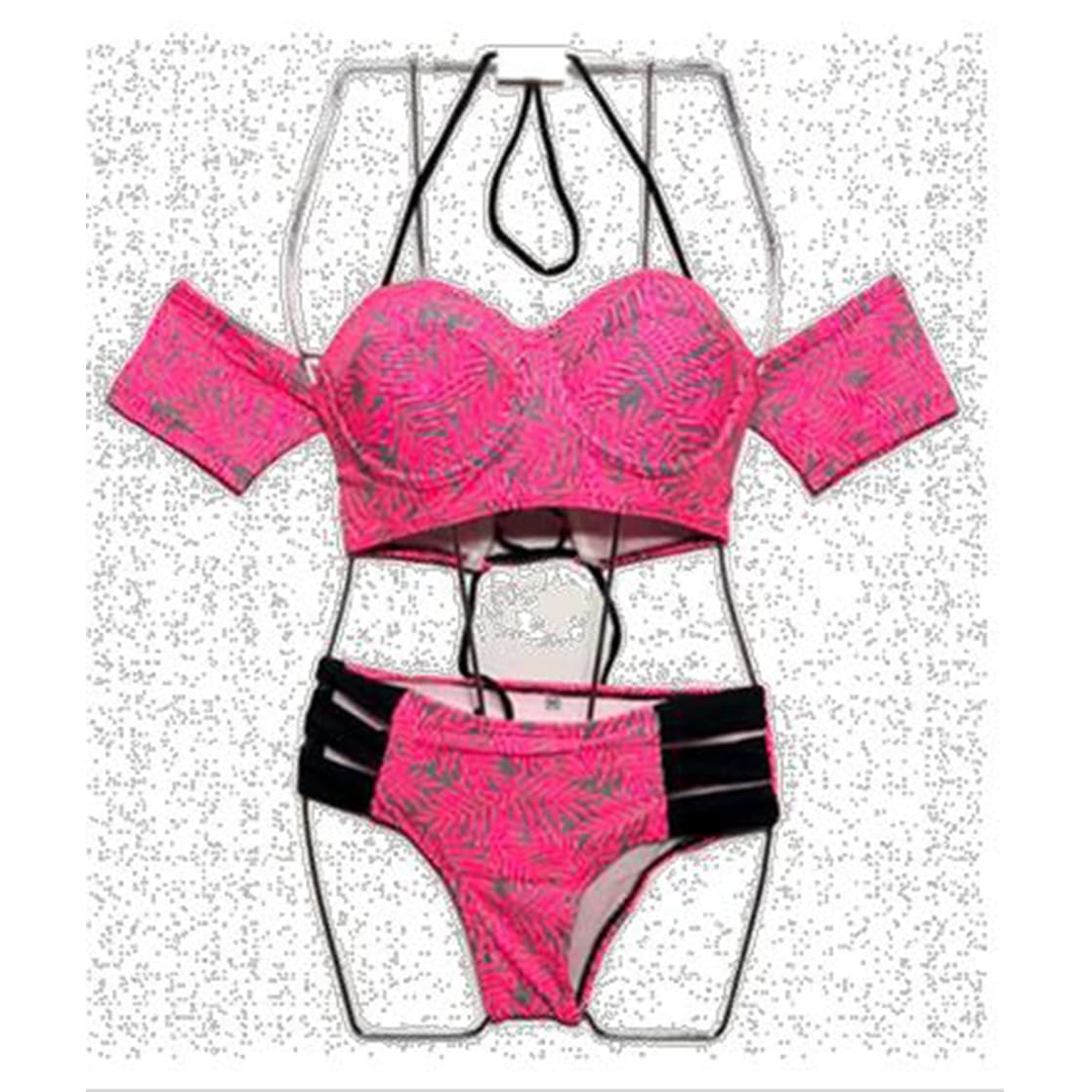 BIKINI PUSH UP LICRA MUJER ROSADO UV MIA ROSA GL-46 - 1