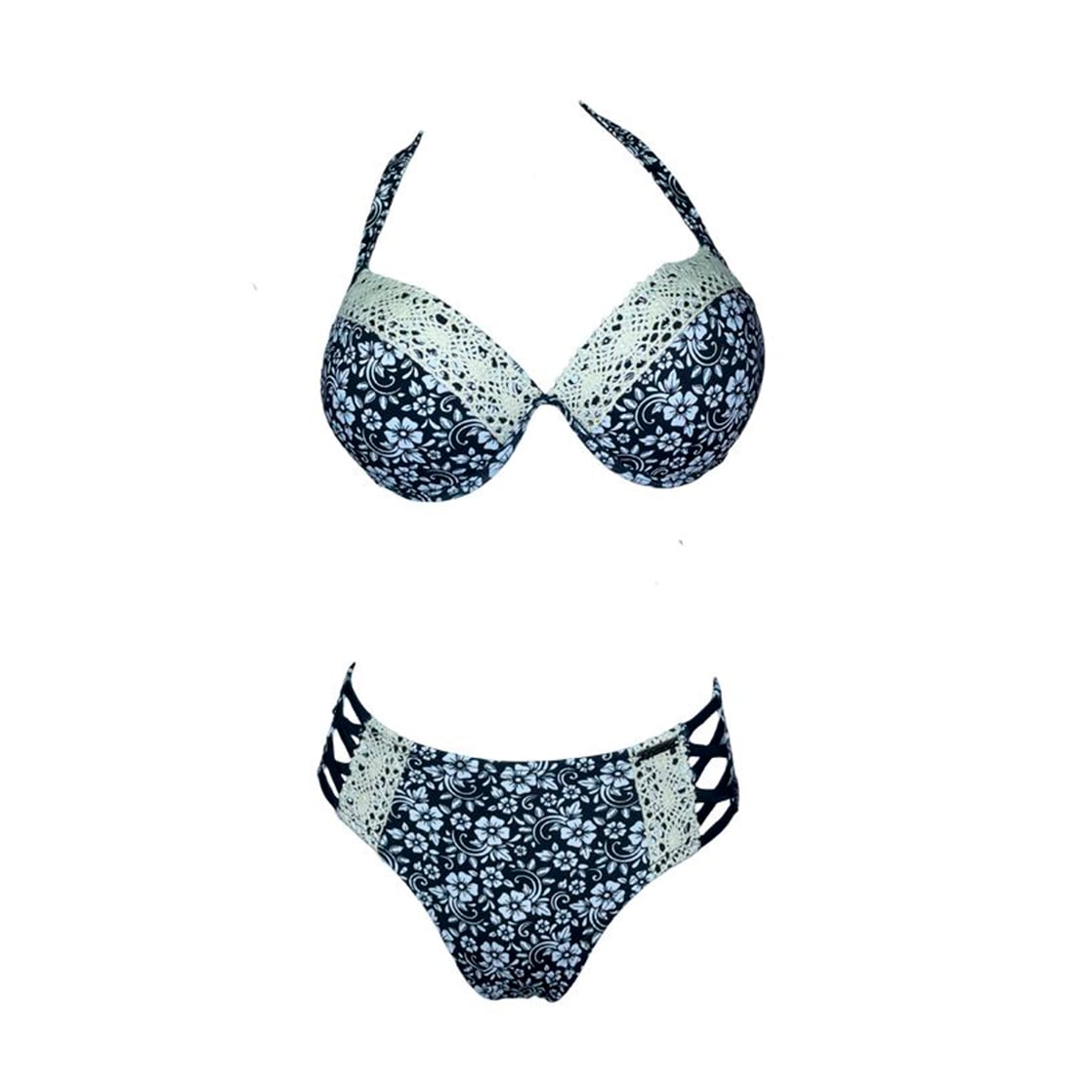 BIKINI PUSH UP LICRA MUJER NEGRO UV EMMA GOLDMAN GL-48 - 1