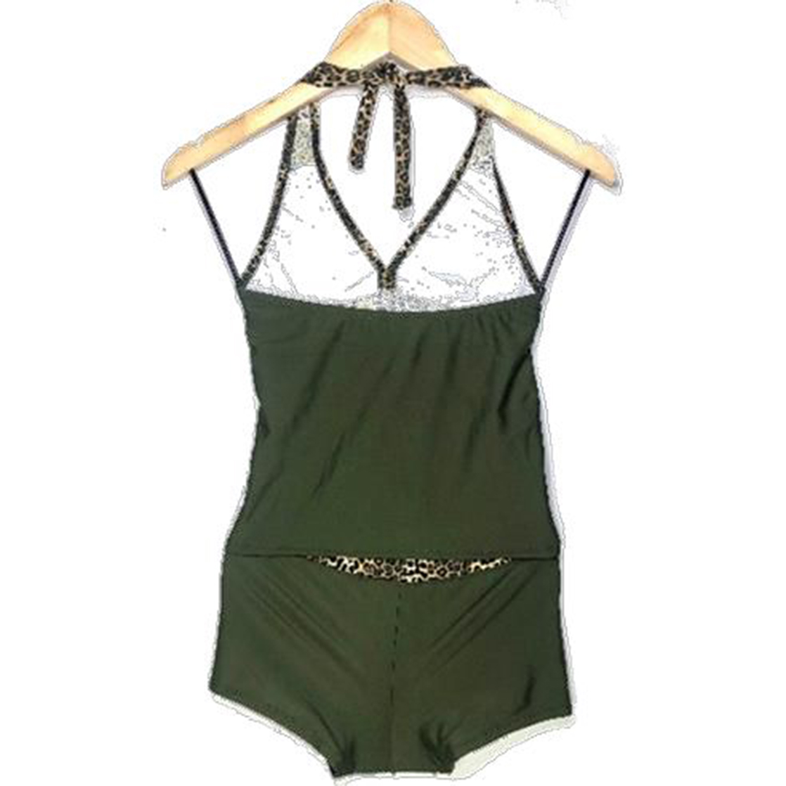 SHORT BIKINI PUSH UP LICRA MUJER VERDE UV CON POLO GL-32 - 2