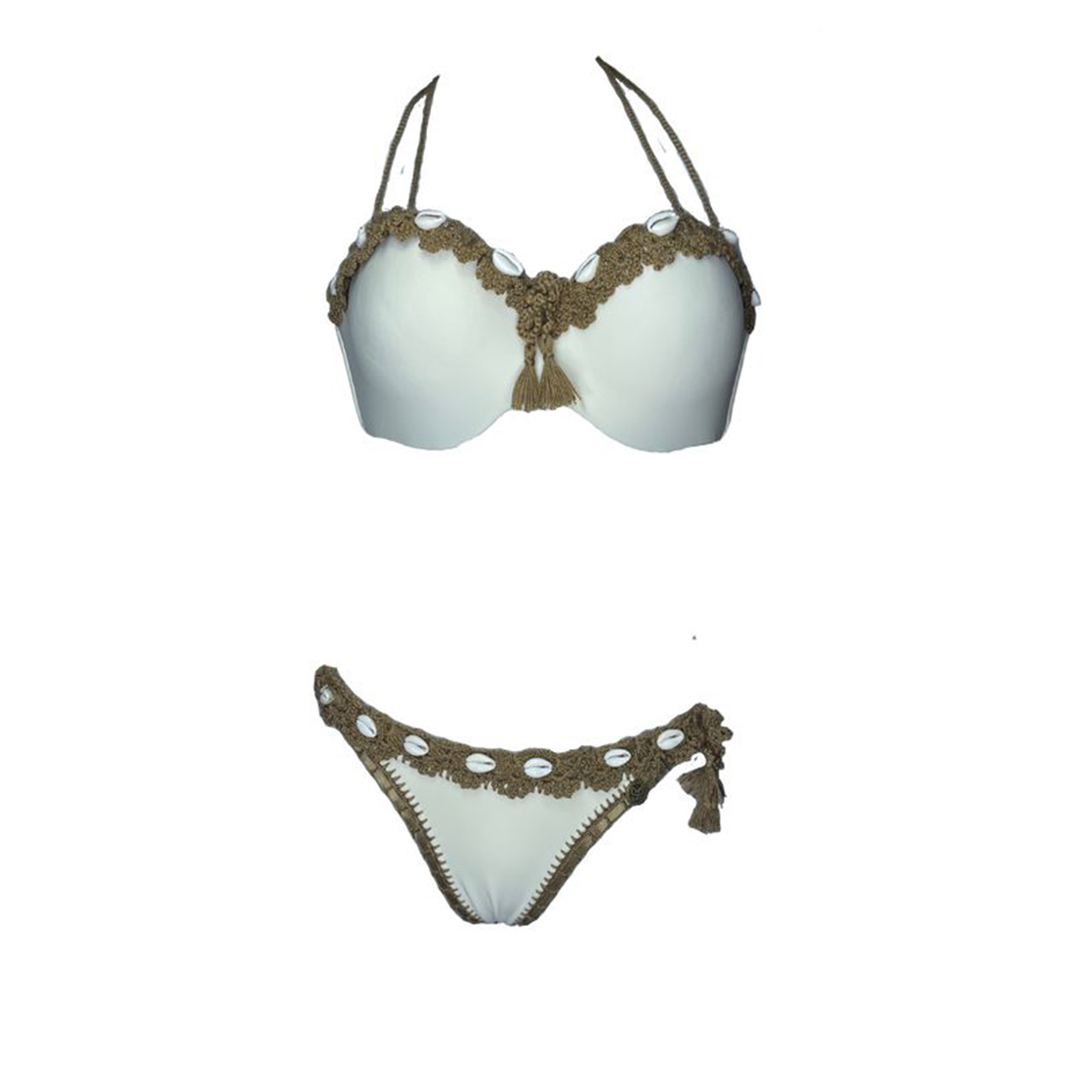 BIKINI PUSH UP LICRA MUJER BEIGE UV AMELIA MARY EARHART GL-65 - 1