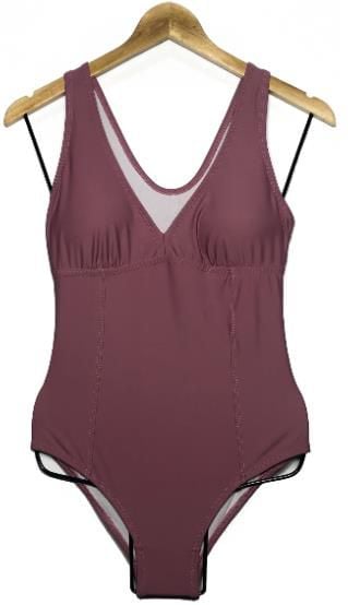 ROPA DE BAÑO PUSH UP LICRA MUJER BURDEO JASMIN GUINDA GL-30 - 1