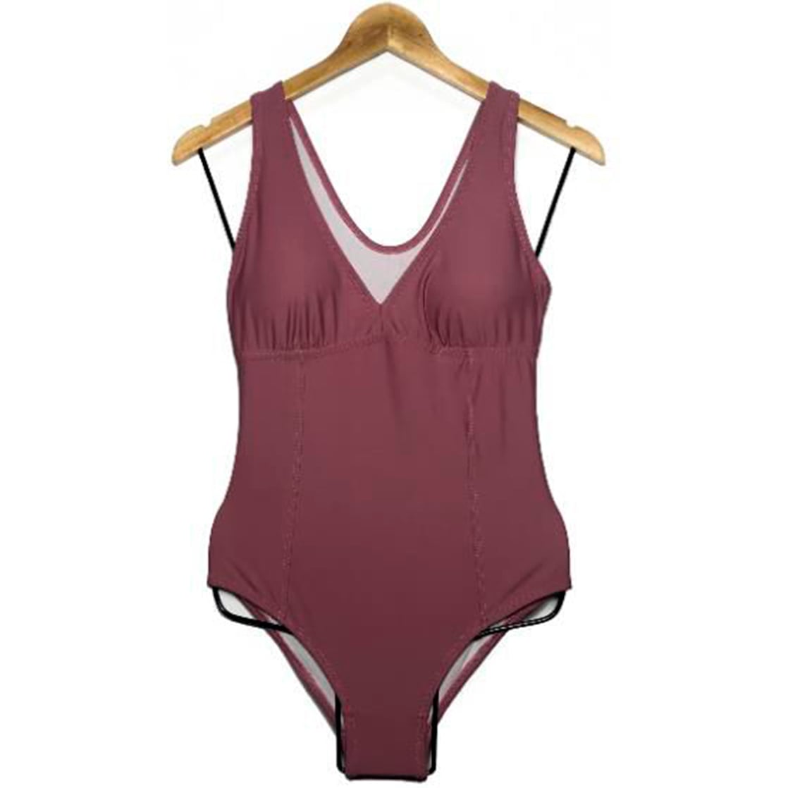 ROPA DE BAÑO PUSH UP LICRA MUJER BURDEO JASMIN GUINDA GL-30 - 2