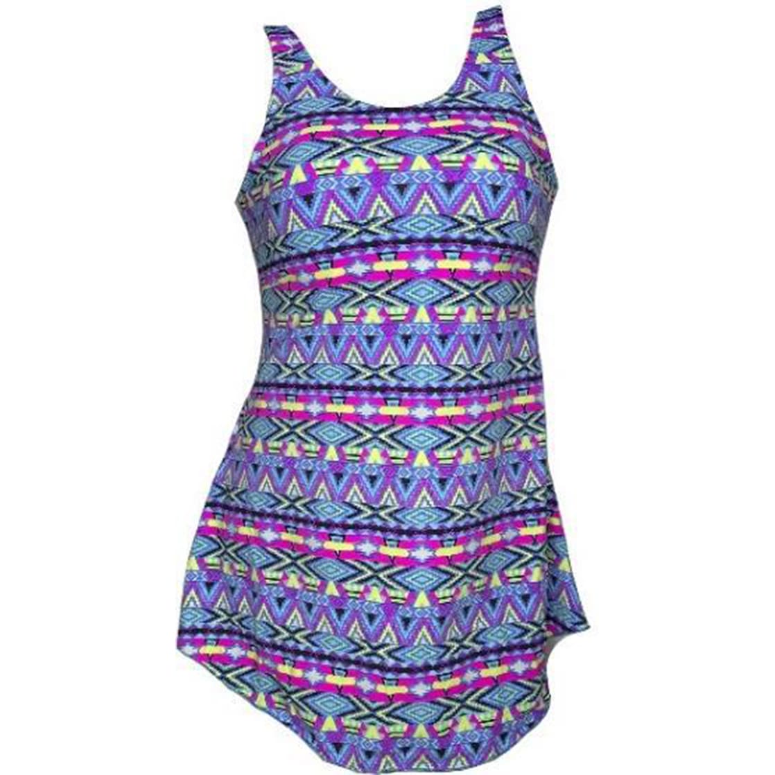 ROPA DE BAÑO PUSH UP LICRA MUJER ROSADO VESTIDO LAURA GL-52 - 1