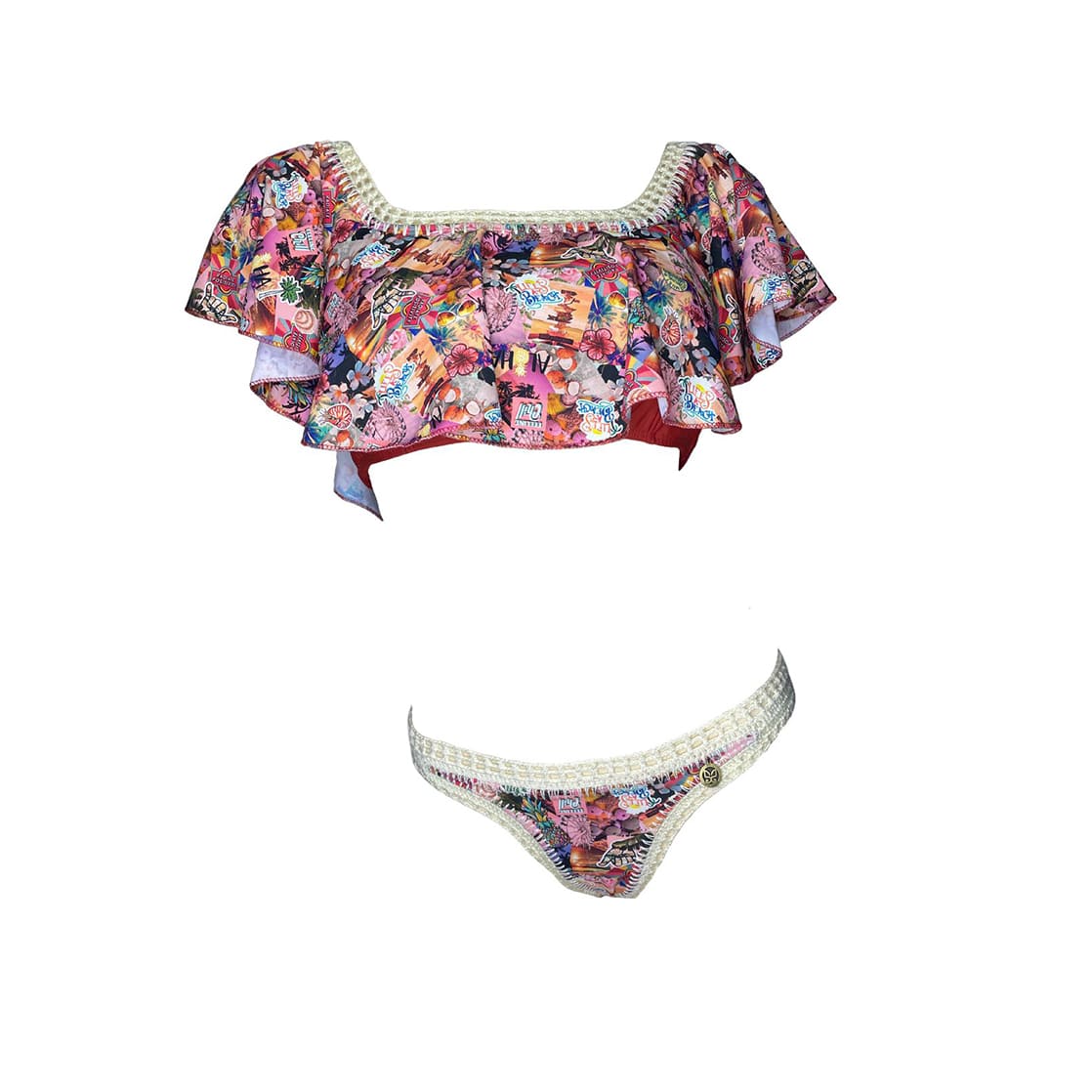 BIKINI PUSH UP LICRA MUJER ROSADO UV RUMBERA UV ANA BOLENA GL-60 - 1