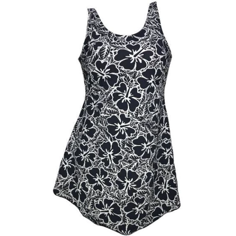 ROPA DE BAÑO PUSH UP LICRA MUJER NEGRO VESTIDO LAURA GL-52 - 1