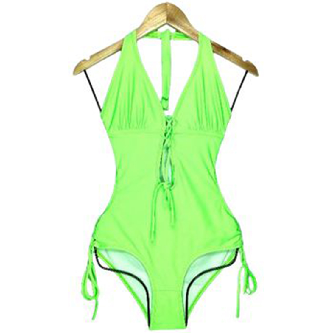 TRIKINI PUSH UP LICRA MUJER VERDE UV FLOR GALES GL-30 - 1