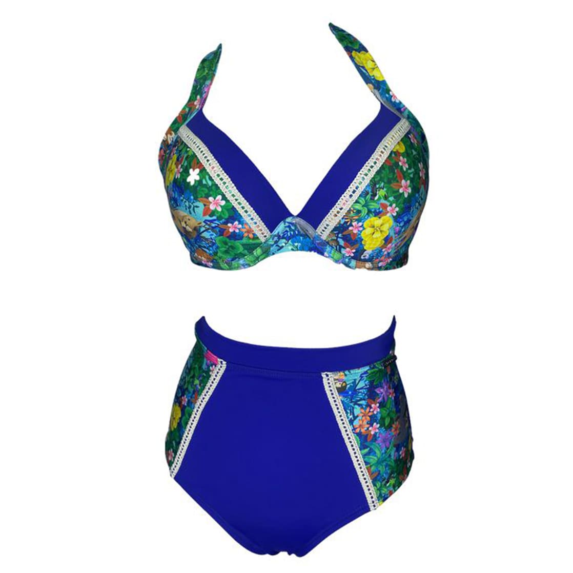 BIKINI PUSH UP LICRA MUJER CELESTE UV JANE GOODALL GL-46 - 1