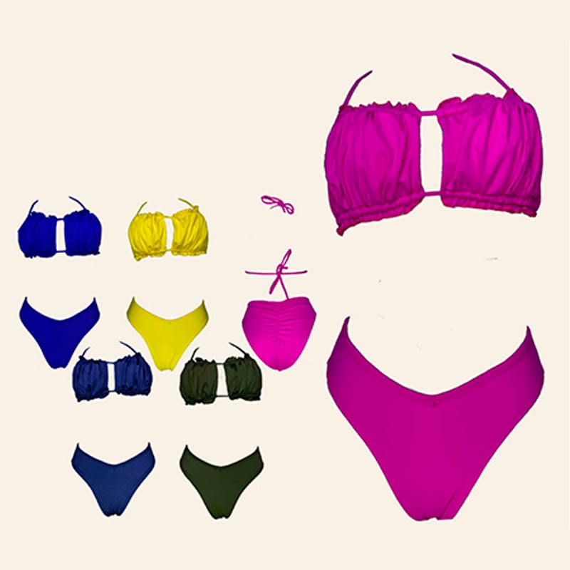 BIKINI PUSH UP LICRA MUJER AZUL UV JUANA DE GL-30 COLOR - 1