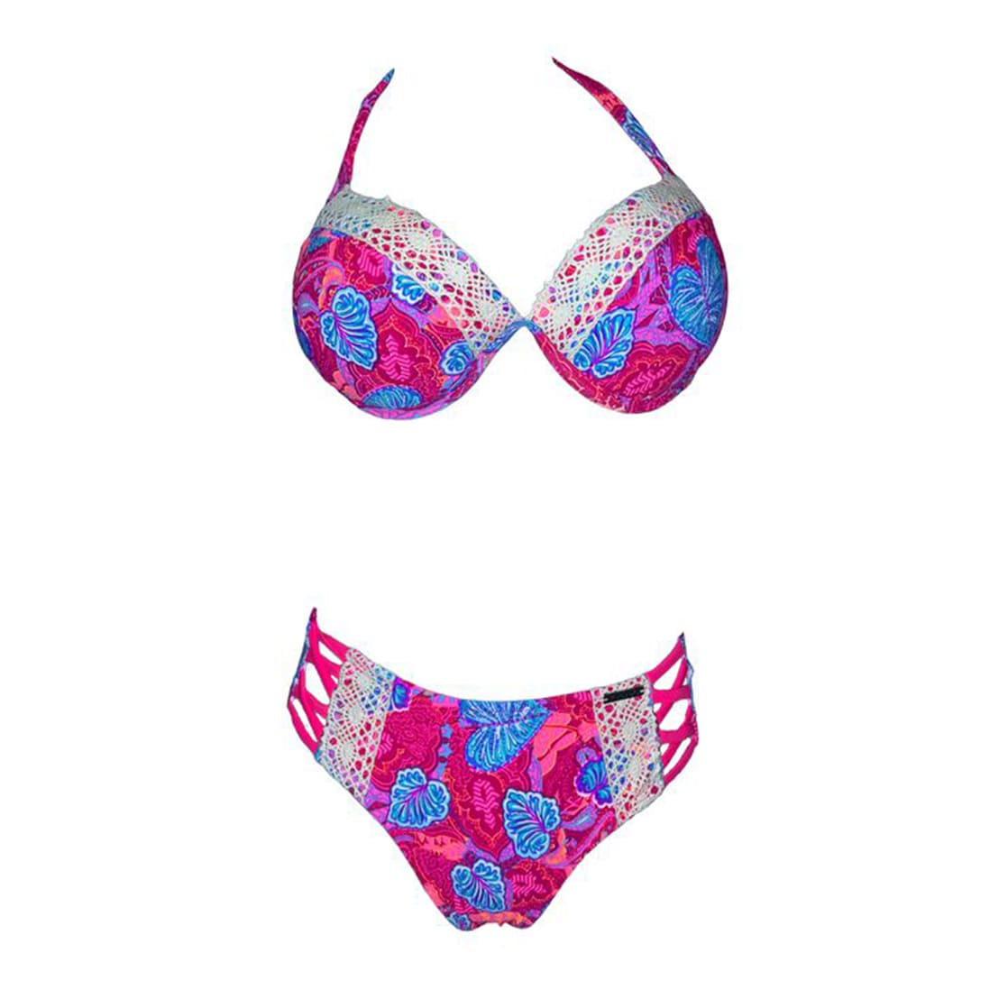 BIKINI PUSH UP LICRA MUJER FUCSIA UV EMMA GOLDMAN GL-48 - 1