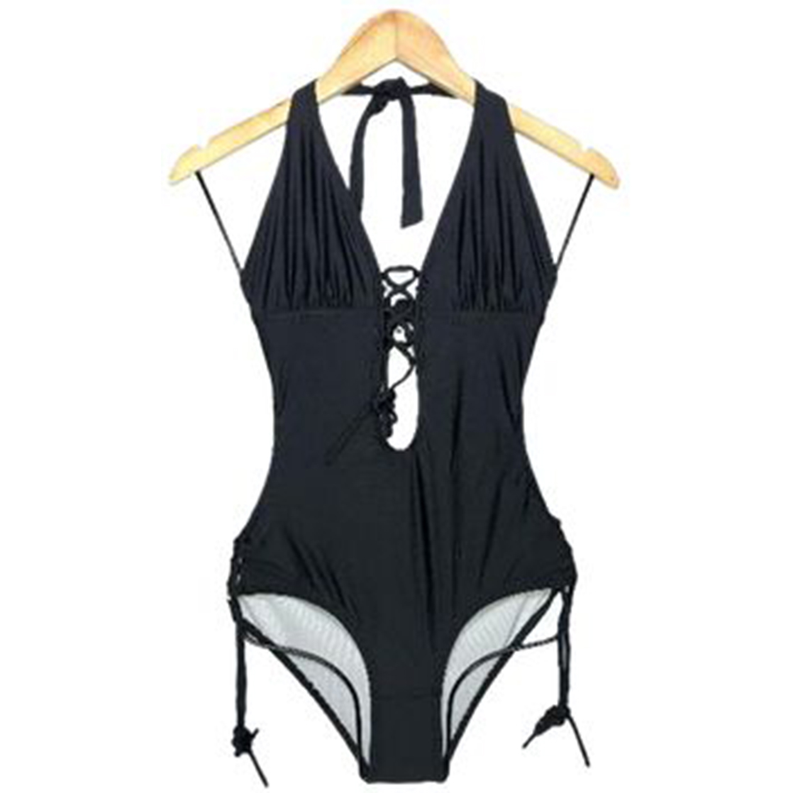 TRIKINI PUSH UP LICRA MUJER NEGRO UV FLOR GALES GL-30 - 1