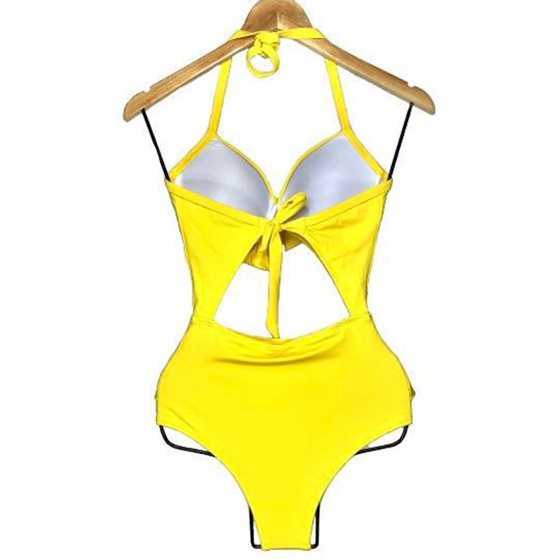 ROPA DE BAÑO PUSH UP LICRA MUJER AMARILLO VALERIA GL-28 - 2