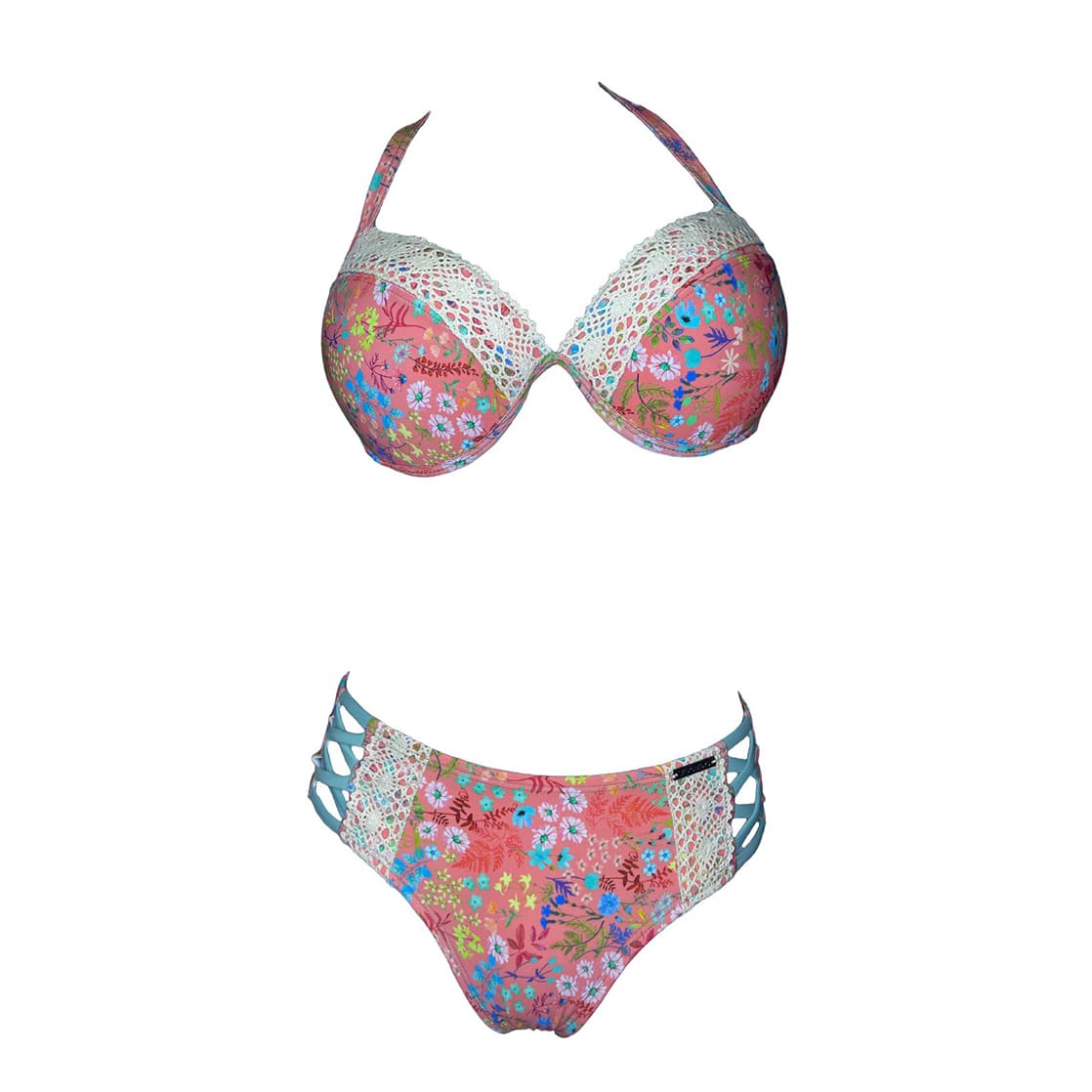 BIKINI PUSH UP LICRA MUJER ROSADO UV EMMA GOLDMAN ROSA GL-48 - 1