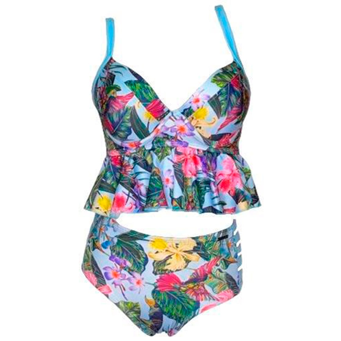 ROPA DE BAÑO PUSH UP LICRA MUJER CELESTE GN-TARION GL-48 - 1