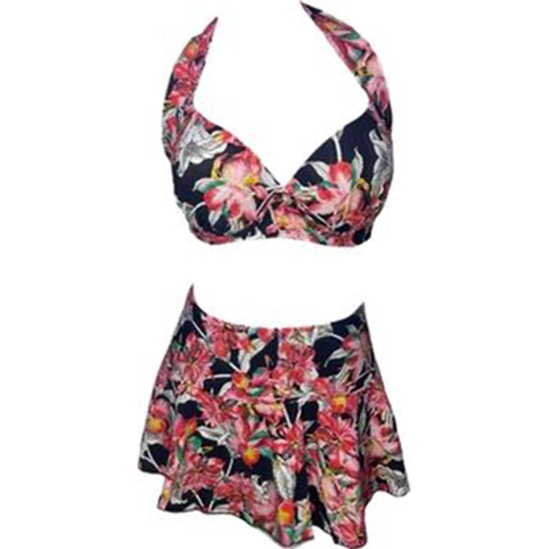 BIKINI PUSH UP LICRA MUJER ROJO UV TOP COPA CON FALDA DIAN FOSSEY GL-52 - 1
