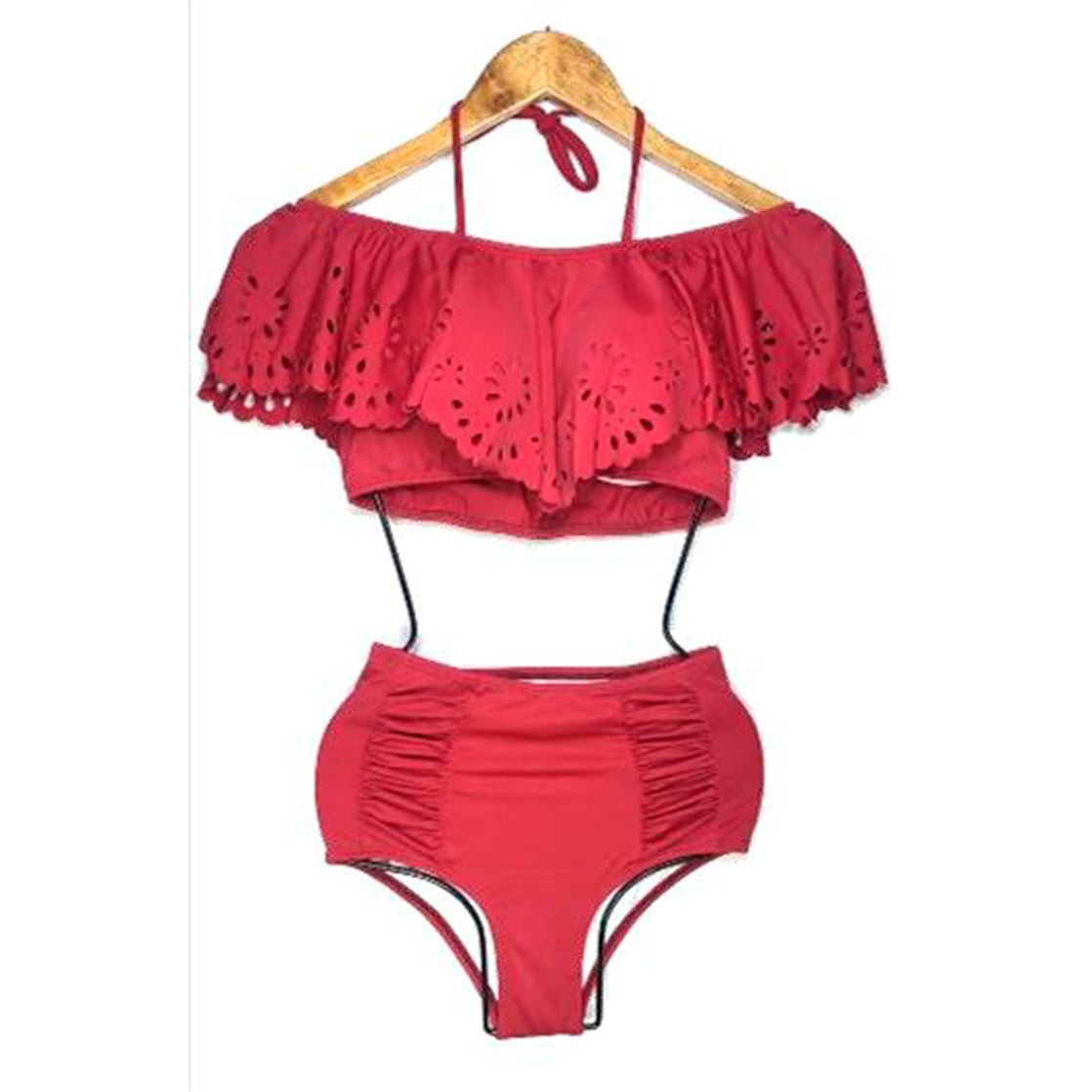 ROPA DE BAÑO PUSH UP LICRA MUJER ROJO ILARIA GL-45 - 1