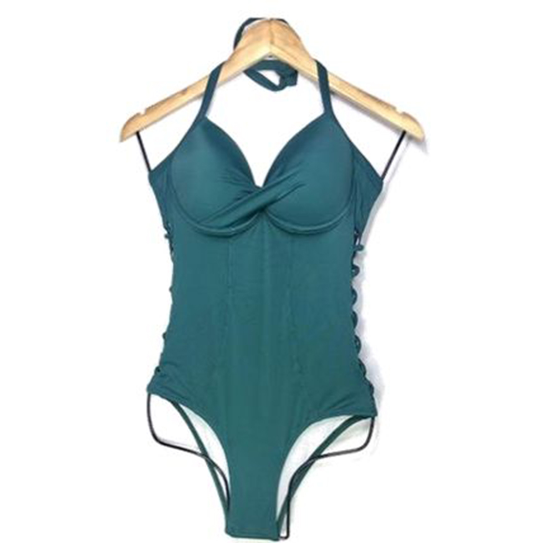 ROPA DE BAÑO PUSH UP LICRA MUJER VERDE UV ESMERALDA GL-50 ENTERIZO - 1