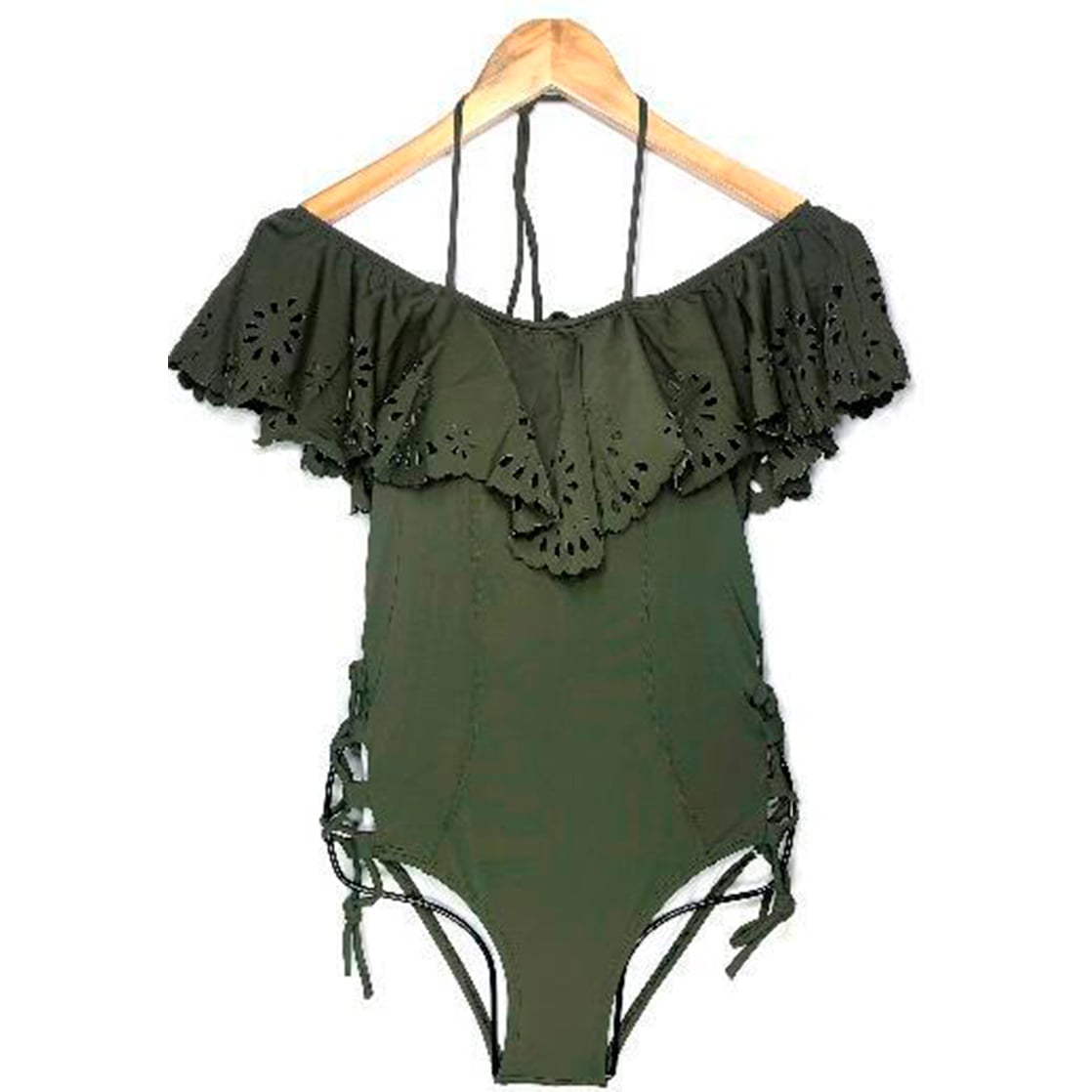 ROPA DE BAÑO PUSH UP LICRA MUJER VERDE RUMBERA UV KRIS GL-52 - 1