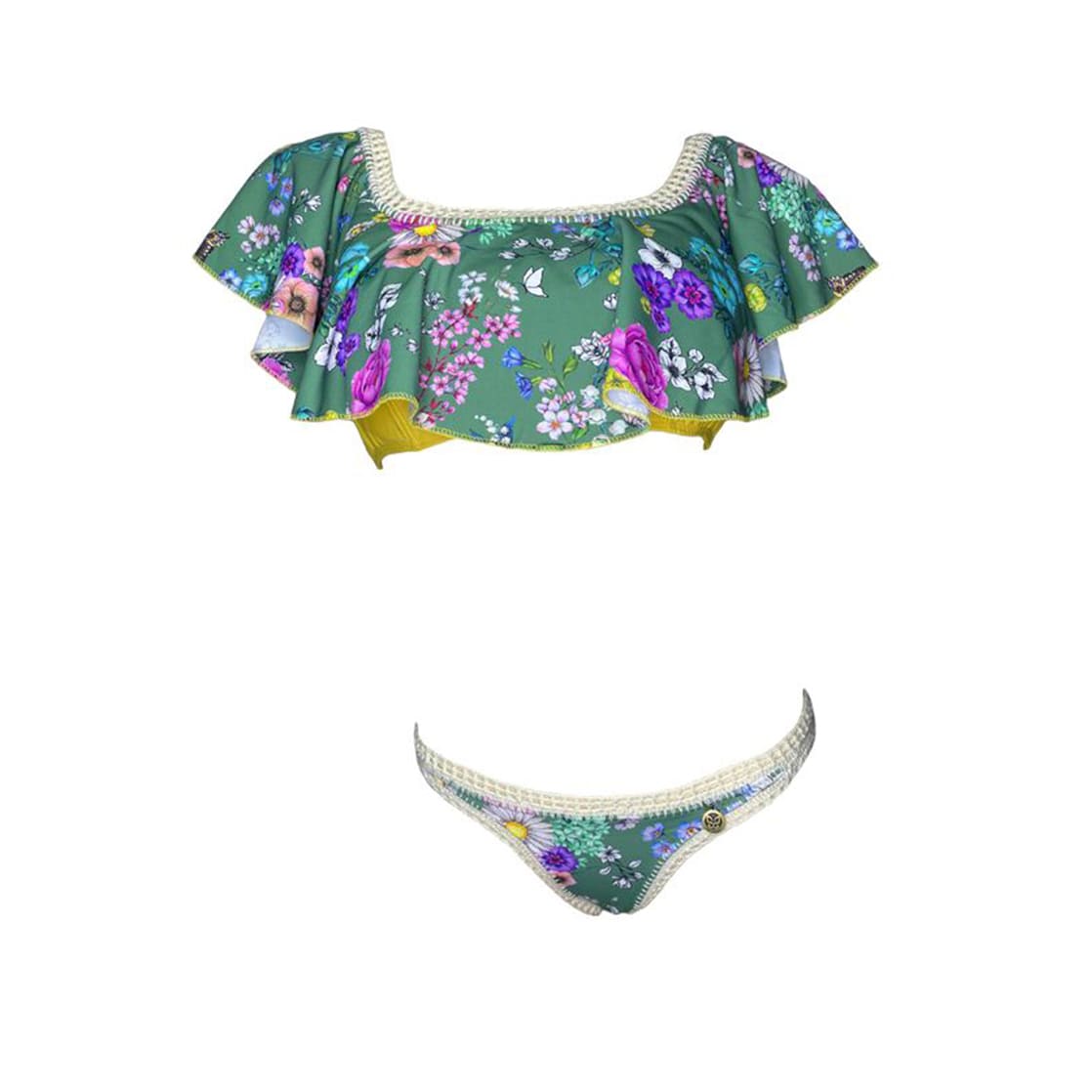 BIKINI PUSH UP LICRA MUJER VERDE UV RUMBERA UV ANA BOLENA GL-60 - 1
