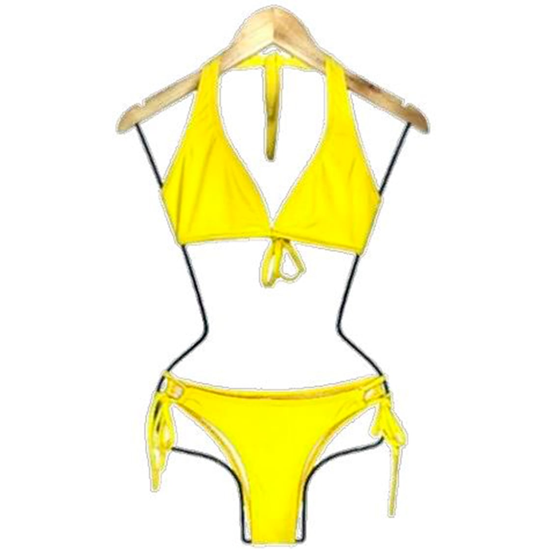 BIKINI PUSH UP LICRA MUJER AMARILLO UV CLASICO GL-18 - 1