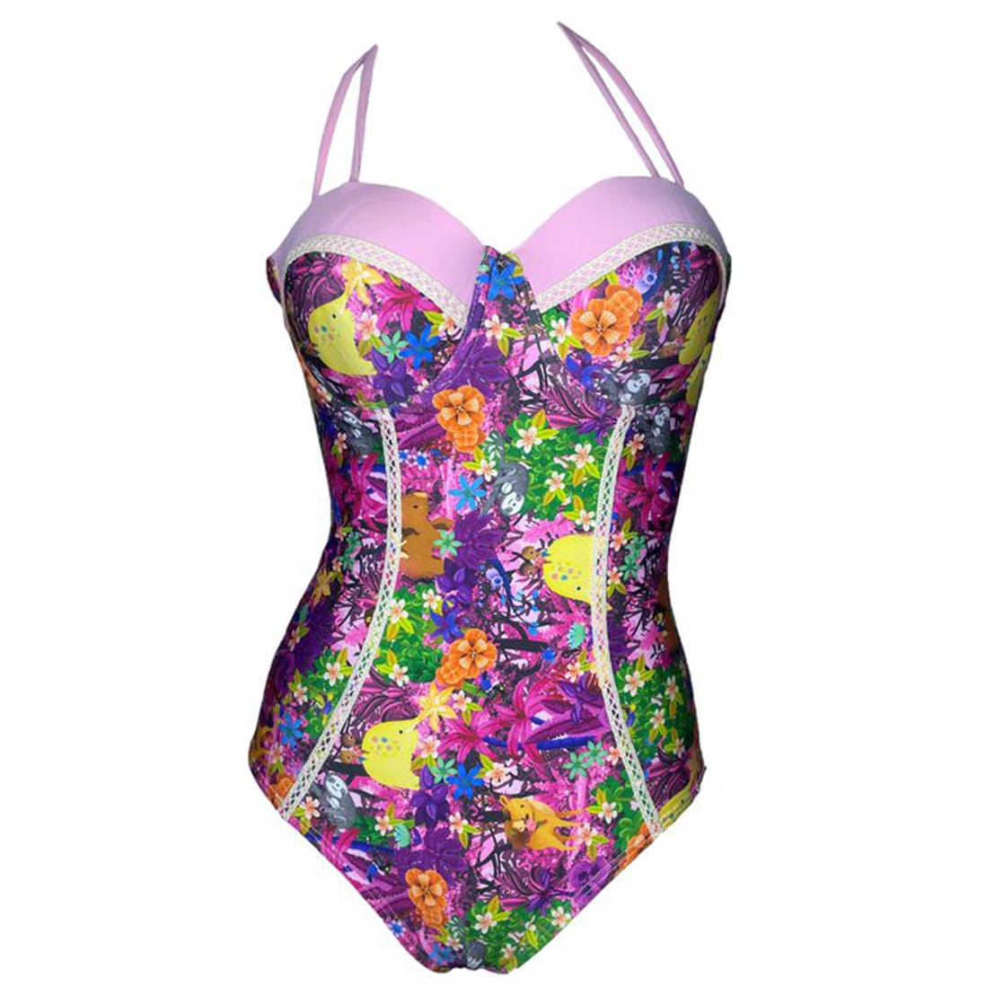 ENTERIZO PUSH UP LICRA MUJER ROSADO UV ARYA WOOLF ROSA GL-46 - 1