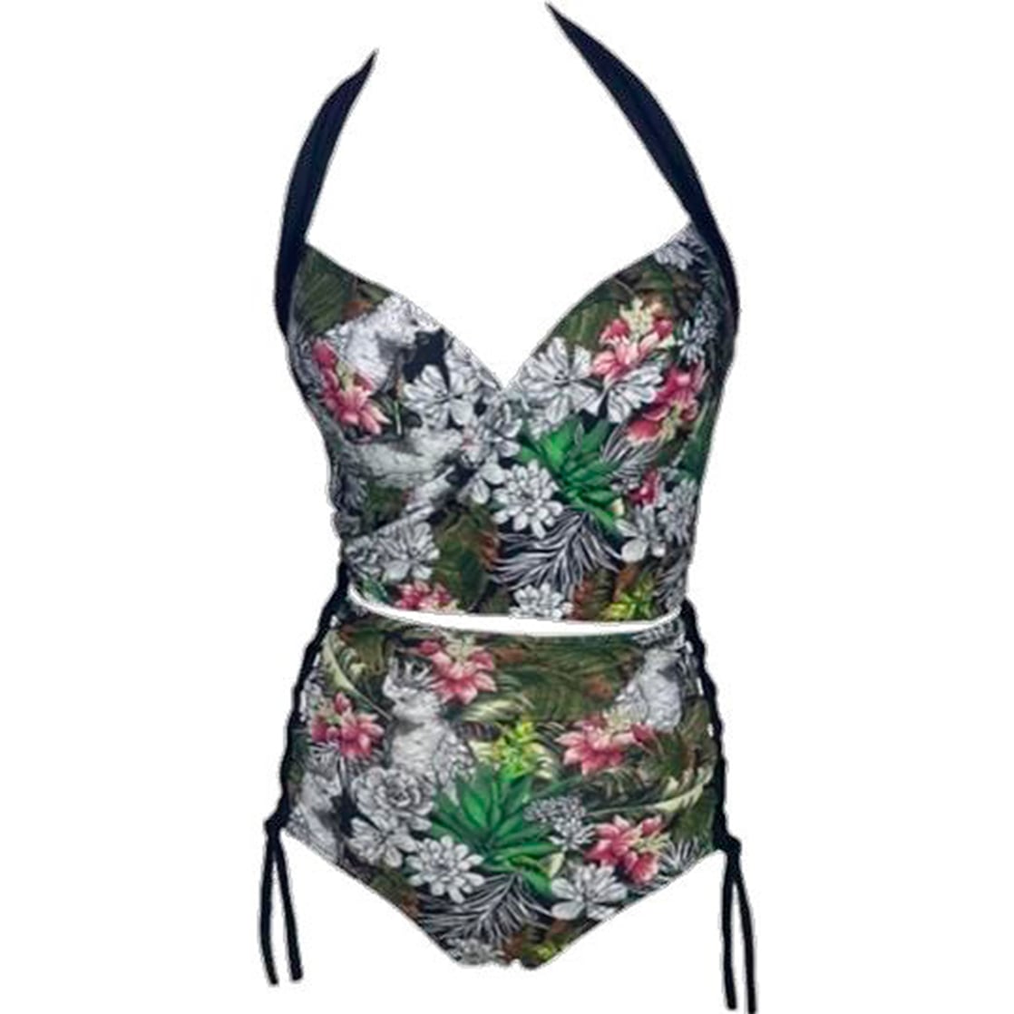 ROPA DE BAÑO PUSH UP LICRA MUJER NEGRO DEBORA GL-50 - 1
