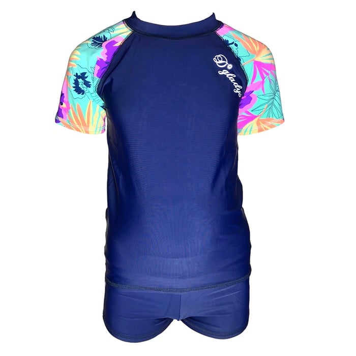CONJUNTO NIÑA AZUL MANGA CORTA GL-42 - 1