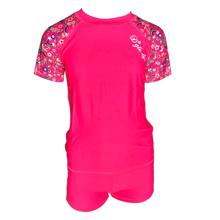 CONJUNTO NIÑA FUCSIA MANGA CORTA GL-42 - 1