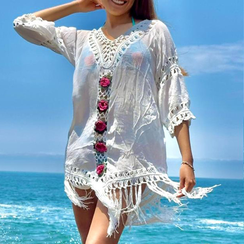 KIMONO MAXI MUJER YOMAR BLANCO MARUJA MALLO - 3