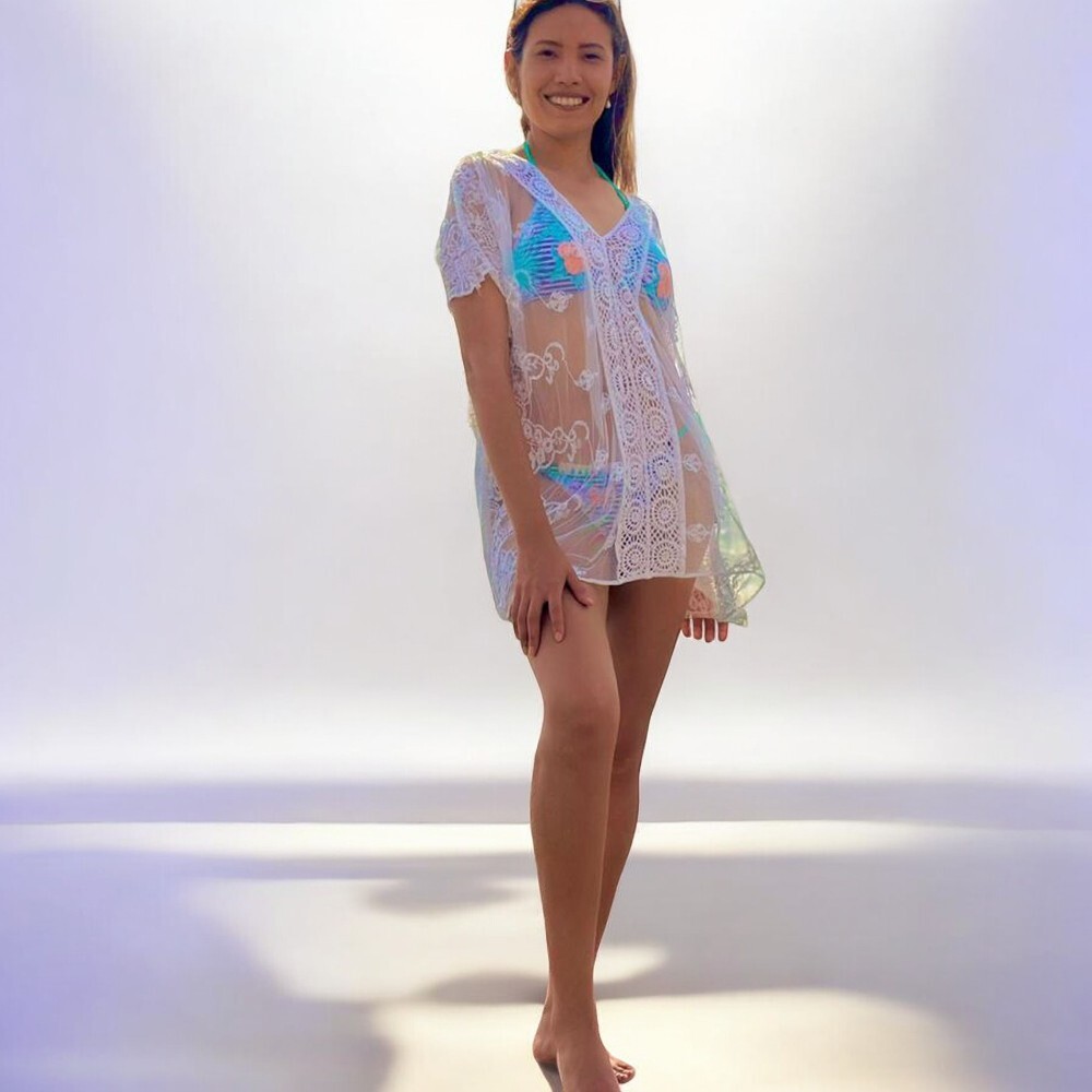 KIMONO MAXI MUJER YOMAR BLANCO JEMISON VERACRUZ - 1