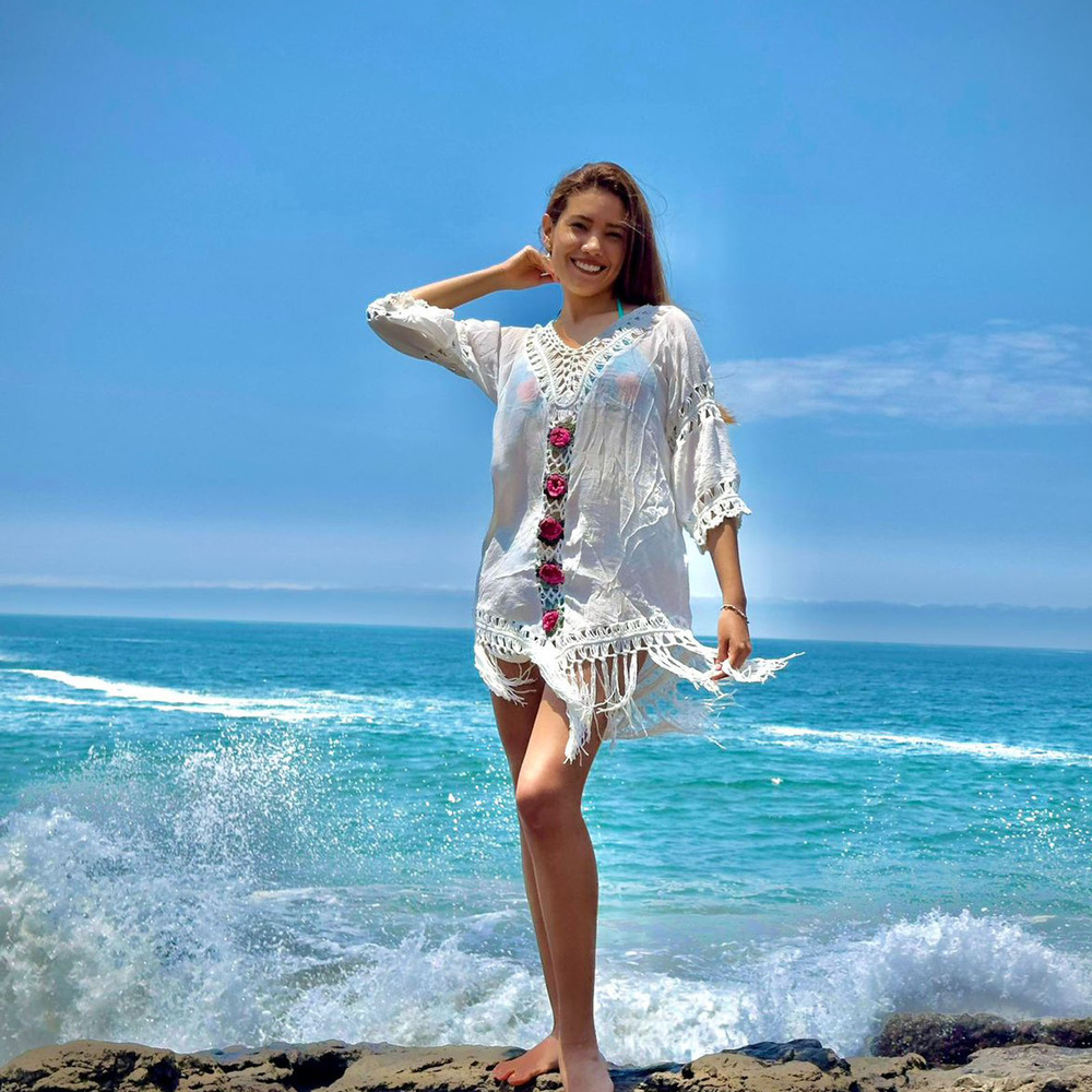 KIMONO MAXI MUJER YOMAR BLANCO CAMILLE CLAUDEL - 2