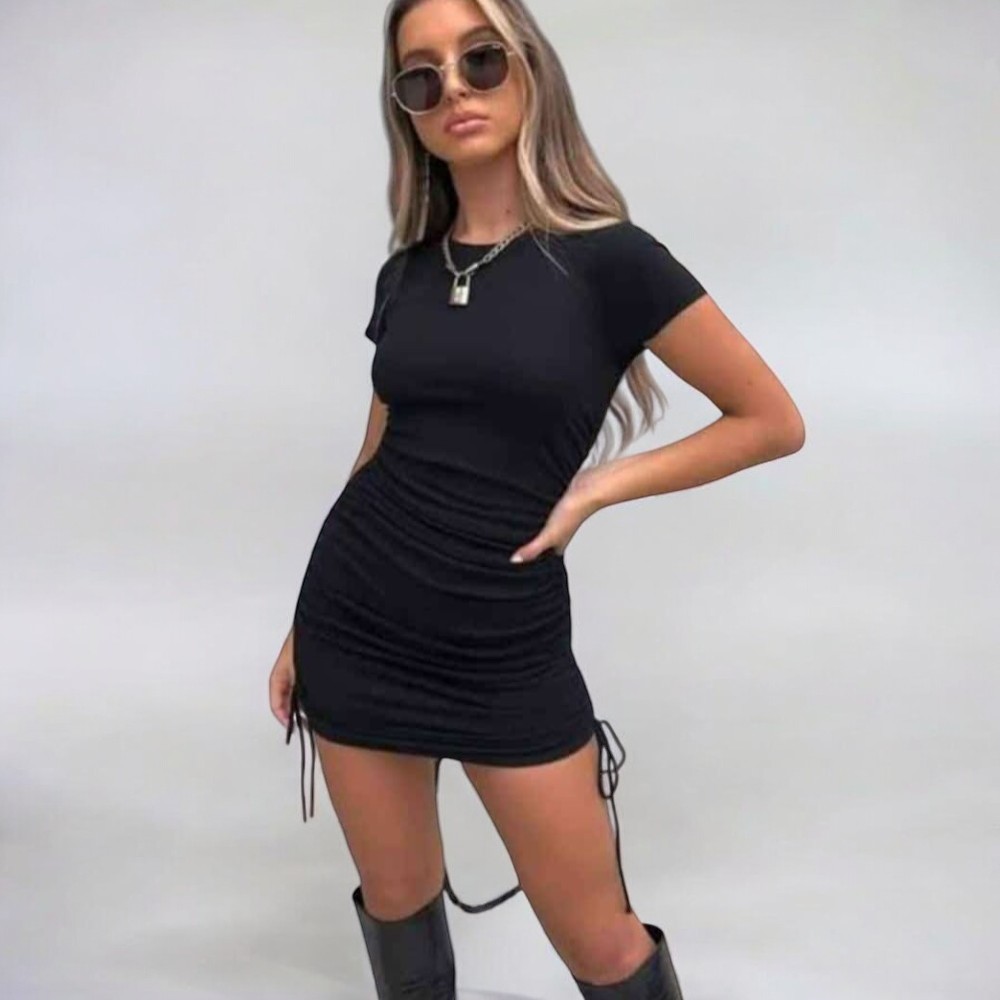 VESTIDO MUJER NEGRO RIP CASUAL JALA PITA - 1