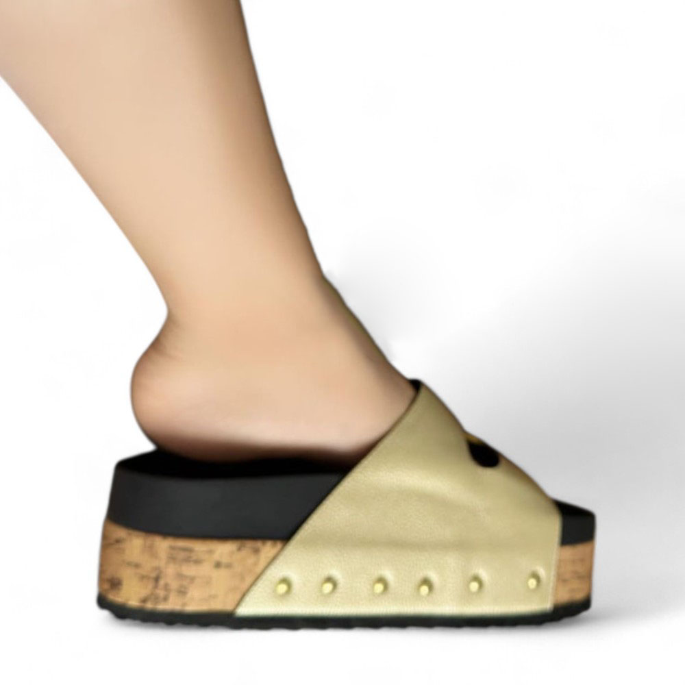 SANDALIAS MUJER DORADO ROUGH DOBLE HEBILLA 2086L-52 - 3