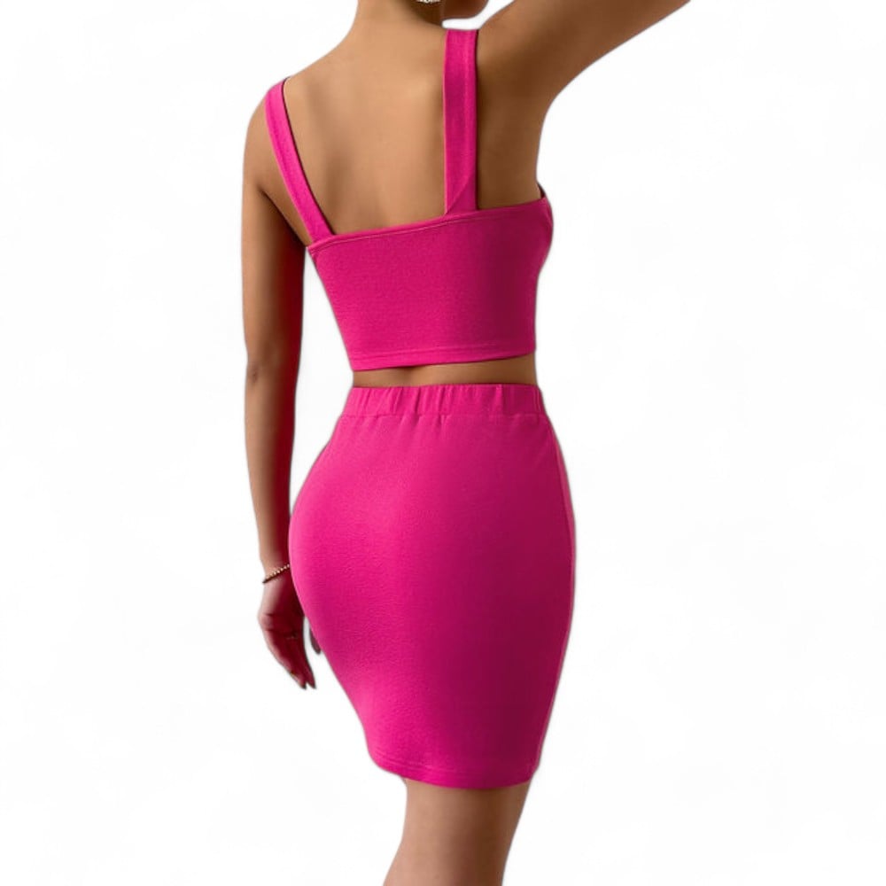 CONJUNTO MANGA LARGA MUJER ROSADO BOTON SAB-25 - 4