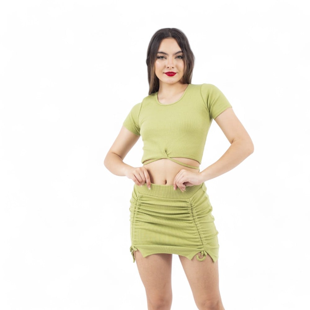 CONJUNTO MANGA CORTA MUJER VERDE MERLÍN SAB-20 - 1