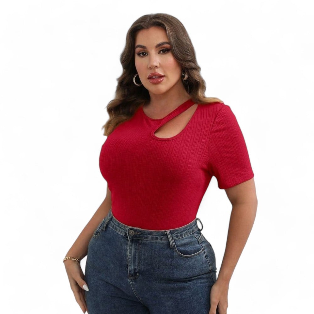 POLO LIZET MANGA CORTA SAB-12 COLOR ROJO - 1