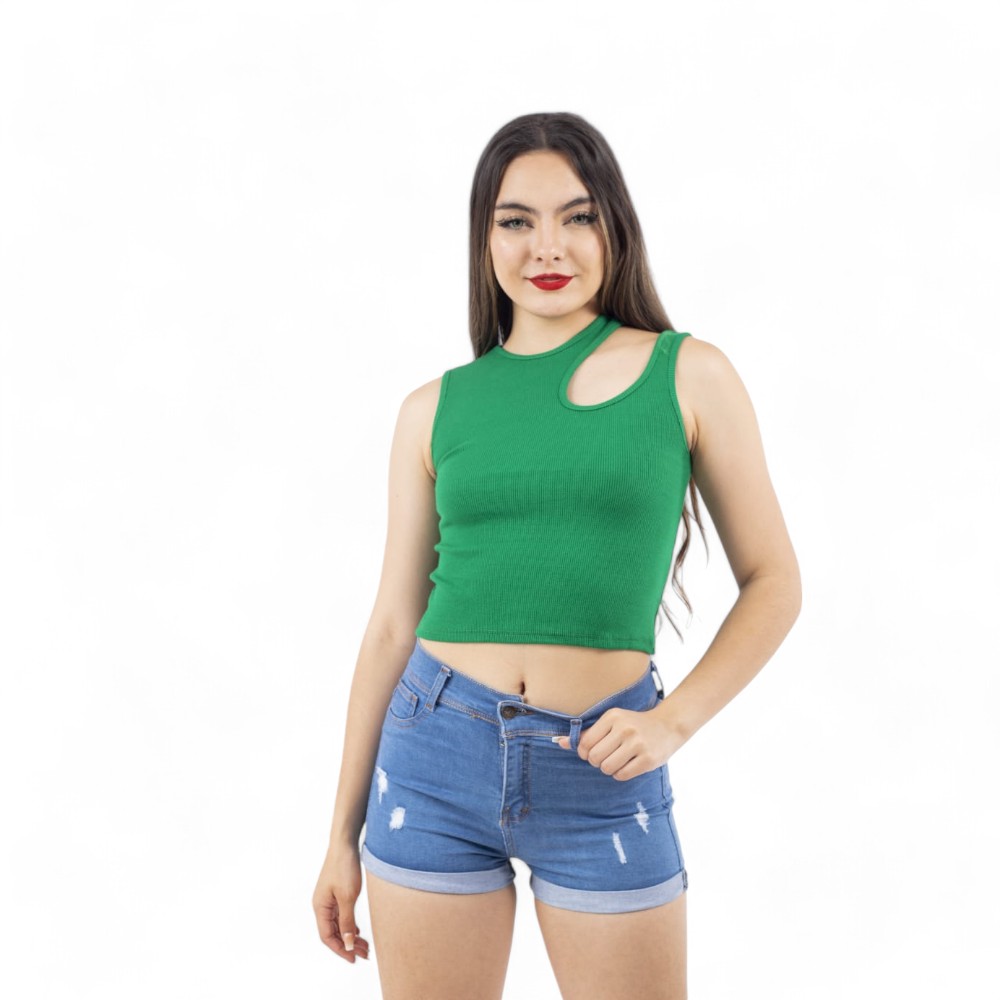 POLO LIZET MANGA CERO SAB-10 COLOR VERDE - 2