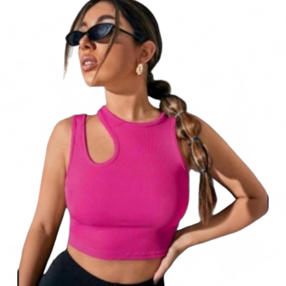 POLO LIZET MANGA CERO SAB-10 COLOR FUCSIA - 1