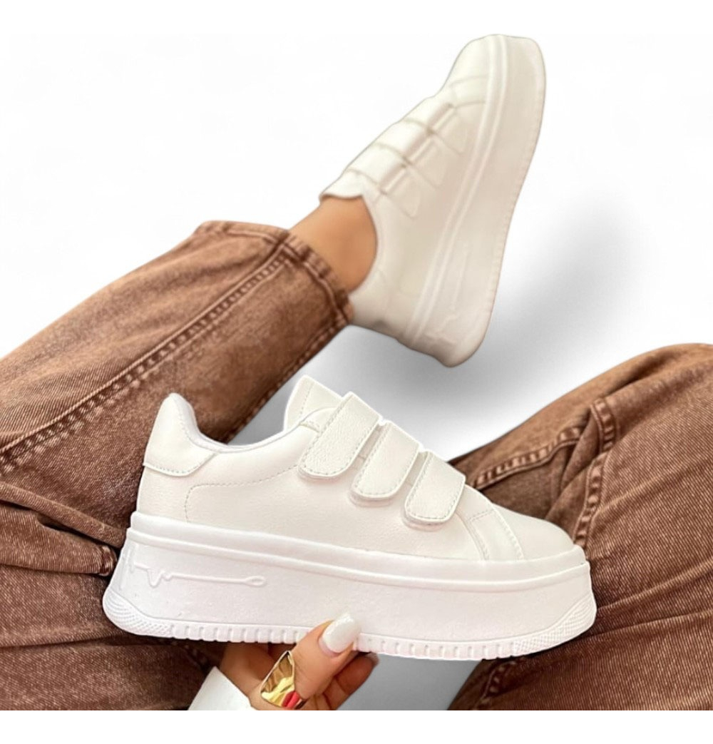 ZAPATILLAS MUJER BLANCO CASUAL TRES PEGAPEGAS 2086L-52 - 2