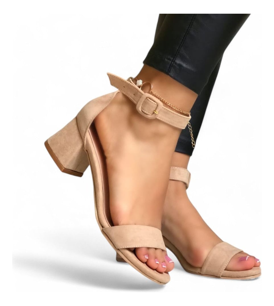SANDALIAS MUJER BEIGE SUEDER RACO 5 2086L-55 - 2