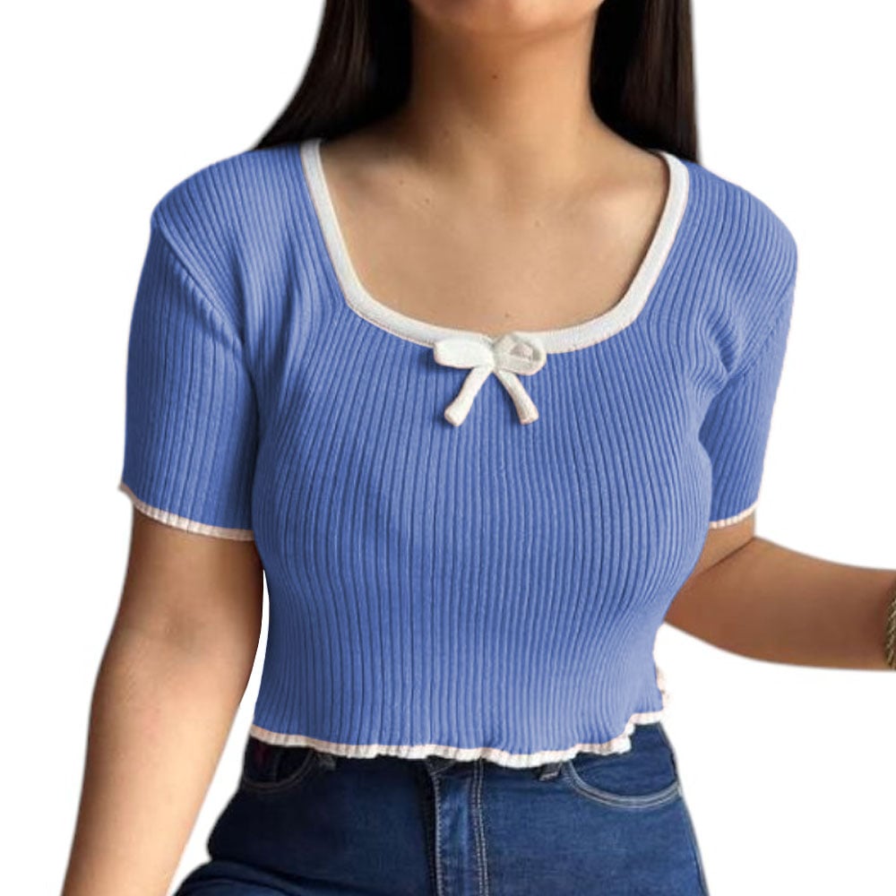 BLUSA MANGA 3/5 HILO MUJER CELESTE LAZO 359G-15 - 1