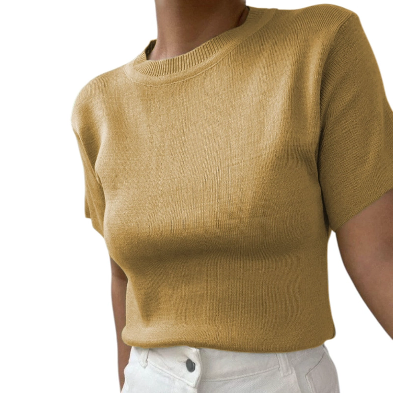 POLO MANGA 3/5 HILO MUJER MOSTAZA 359G-18 - 1