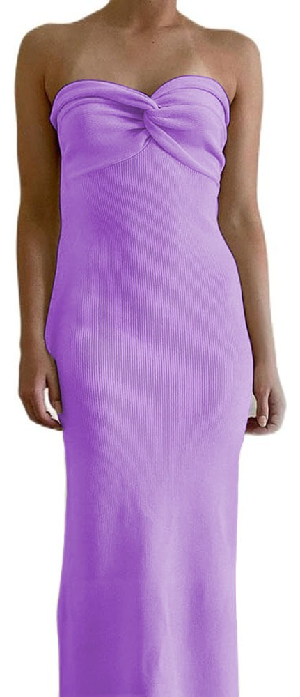 VESTIDO DE ENSUEÑO MUJER TEJIDO JILO ALPINO G359-23 COLOR LILA - 1