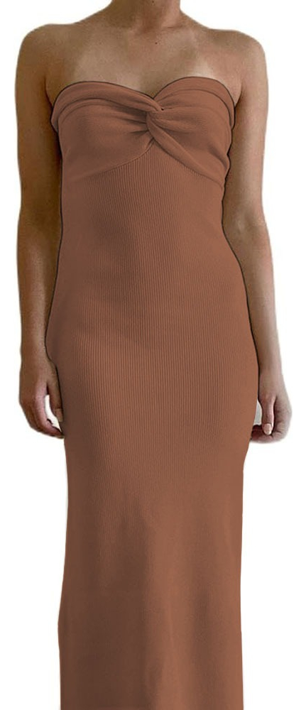 VESTIDO DE ENSUEÑO MUJER TEJIDO JILO ALPINO G359-23 COLOR CAMEL - 1