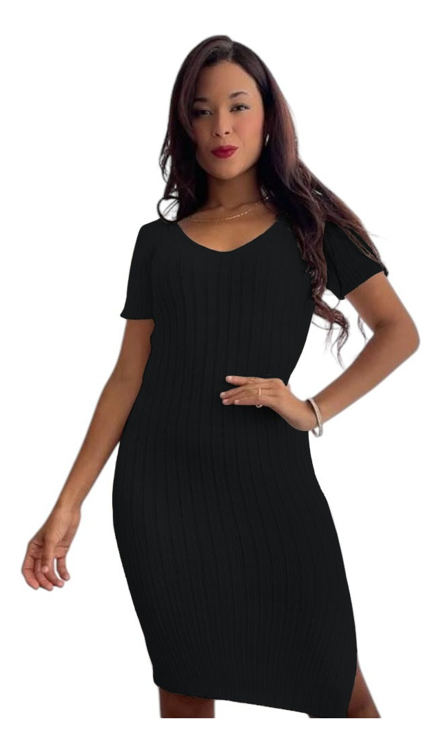 VESTIDO CHIC MUJER TEJIDO JILO ALPINO G359-22 COLOR NEGRO - 1