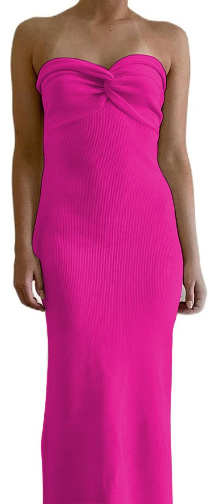 VESTIDO DE ENSUEÑO MUJER TEJIDO JILO ALPINO G359-23 COLOR ROSADO - 1