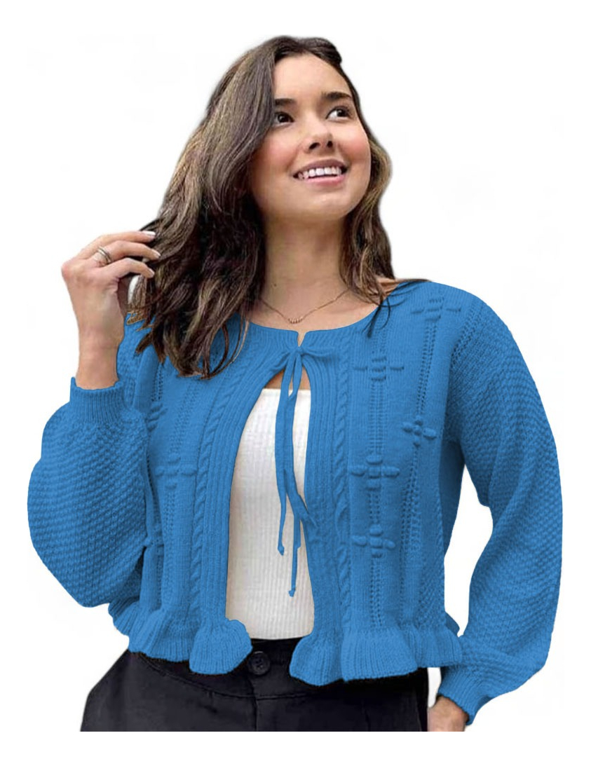 CHOMPA MUJER HILO AIERTO G359-22 COLOR AZUL - 1