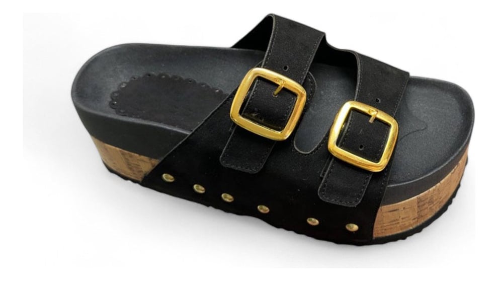 SANDALIA MUJER PLATAFORMA 7 CM 2086L-52 COLOR NEGRO - 3